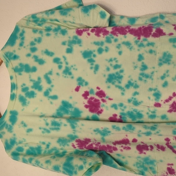 LOGO by Lori Goldstein Beach to Street Tie Dye maxi dress side pockets - Picture 9 of 11